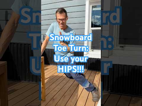 Snowboard toe turn: Using the hips #snowboarding