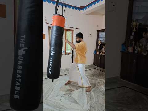 Punching bag practice #martialarts #kalaripayattu #kickboxing #karate