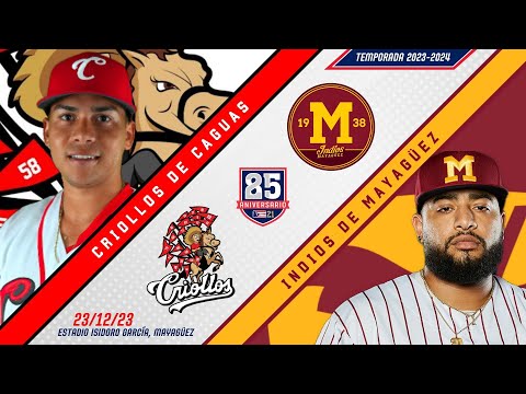 🎥 Liga de Béisbol Profesional Roberto Clemente🇵🇷: Criollos de Caguas 🆚 Indios de Mayagüez⚾️