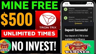 Free  Withdraw Every 24 Hours (new free Trx mining site without investment)