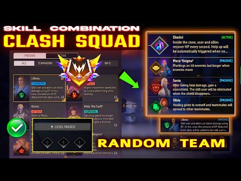 Clash Squad Random Combination 2024 | Best character combination in Free Fire