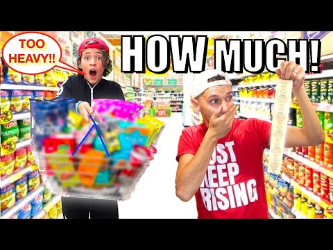 Whatever you FIT IN THE BASKET, I will BUY! 😮 food shopping challenge NO BUDGET!