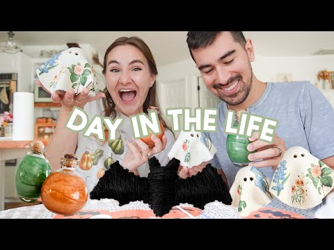 COZY AUTUMN DAY IN THE LIFE | Halloween Craft Ideas, Decorating for Fall, Date!