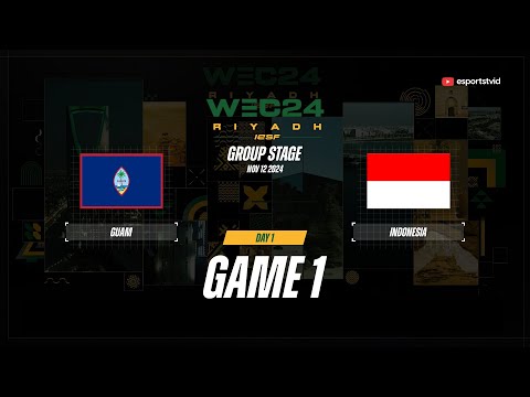 Guam vs Indonesia GAME 1 IESF World Esports Championship 2024 | IDN VS GUM ESPORTSTV