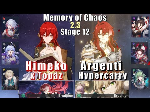 MoC 12 | E0 Himeko Topaz & E0 Argenti Hypercarry | 2.3 3 Stars | Honkai: Star Rail