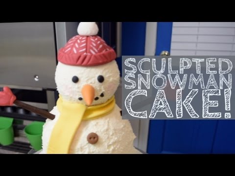 How to Make a Sculpted Snowman Cake with Buttercream and Fondant