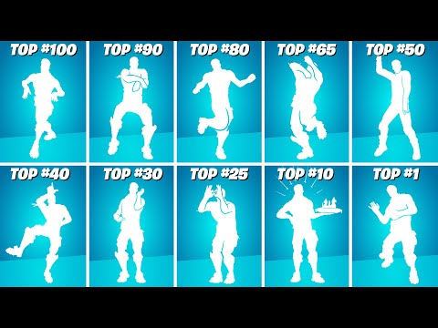 Top 100 Popular Fortnite Dances & Emotes! (Bye Bye Bye, Laugh It Up, Crown, Popular Vibe, Rollie)