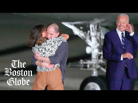 Freed Americans are BACK on US soil after prisoner exchange with Russia, Biden and Harris greet them