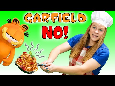 Assistant and Wiggles try to keep Garfield from taking the Lasagna!