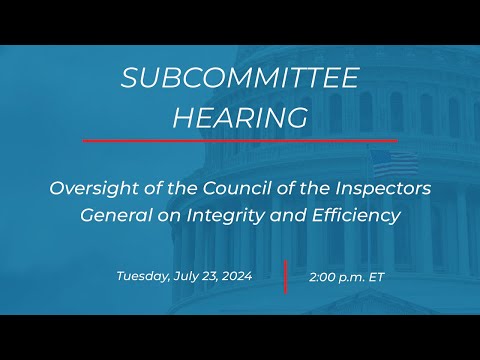 Oversight of the Council of the Inspectors General on Integrity and Efficiency