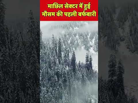 #shorts | Machil Sector में हुई मौसम की पहली Snowfall | Jammu Kashmir News | Kashmir Weather Update