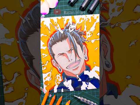 【青い春】夏油傑と五条悟をコーヒーアートで描いてみた☕|part1Drawing Geto from Jujutu Kaisen|Coffee art#呪術廻戦 #夏油傑 #五条悟 #shorts