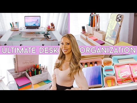 ULTIMATE DESK ORGANIZATION IDEAS 2021! My Productive Desk Setup