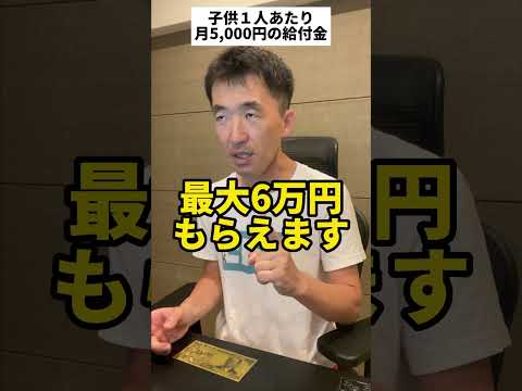 子供１人あたり、5,000円年間最大６万円もらえる給付金