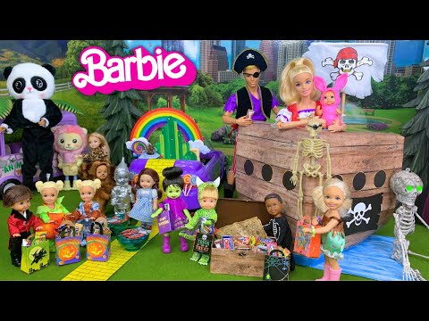 Barbie & Ken Doll Family Halloween Trunk or Treat Story