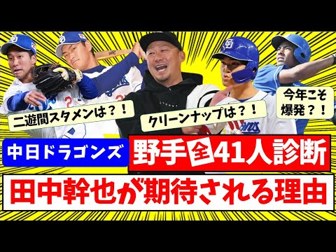 【中日全41野手診断】田中幹也がここまで期待される理由とは？！【中日ドラゴンズ】開幕スタメン　予想