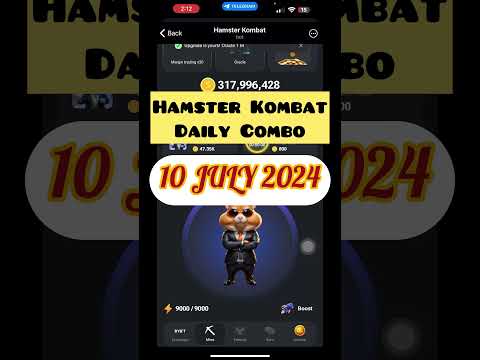 Hamster Kombat Daily Combo: 10 July 2024  #crypto #hamsterkombat #dailycombohamsterkombat