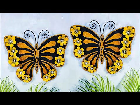 Amazing Home Decoration Ideas | Easy Paper flower wall Hanging craft | DIY Waste cardboard reuse diy