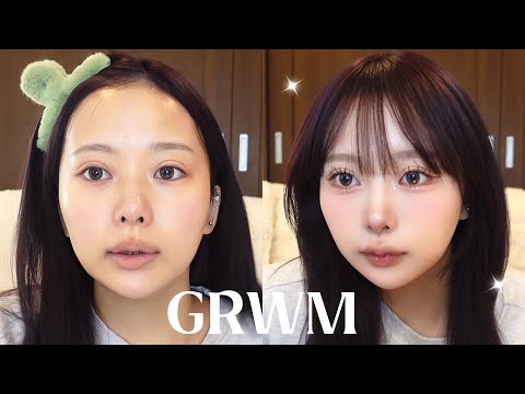 【GRWM】DT中でも可愛くなるメイク‼️嫌な事もあるけど2024もスーパー楽しい人生確定という話だよね⭐️