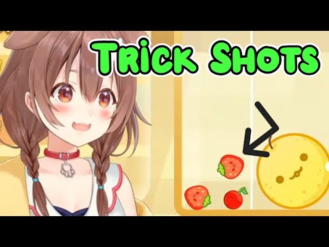 Korone Pulls Off Some Incredible Trick Shots During Her 1st Time Playing Watermelon Game [Hololive]