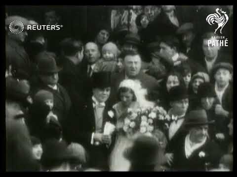 PERSONALITIES Wedding of Teddy Baldock the well known boxer takes place in All Saints Chur...(1931)