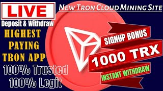 Trx Mining | Trx Mining Site | Trx Mining Website | New TRX Mining Site | Tron Mining | Tron | 2022