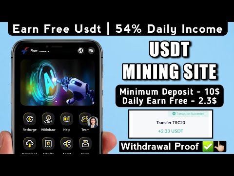 New Usdt Earning Site Usd Mining Site 2024 Best Investment Usdt Earning Website