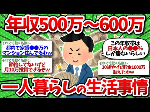 【2chお金】年収500-600万円の一人暮らし事情を包み隠さず晒していくぞ