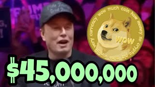 ELON MUSK JUST PURCHASED $45,000,000 IN DOGECOIN ⚠️ Doge holders WILL BE RICH SOON ⚠️