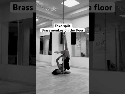 Floorwork shoulder stand Brass monkey fake split #Poledancer #Poleart #Polefitness