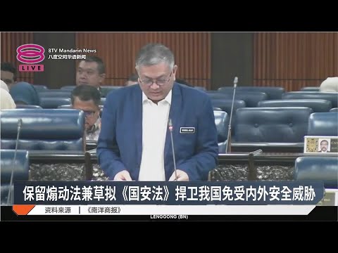 保留煽动法兼草拟《国安法》 捍卫我国免受内外安全威胁【2024.11.14 八度空间华语新闻】