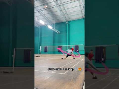 Amazing cross court net |drop| 🤯🏸#badminton #viralshorts #like