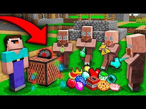 HOW I HYPNOTIZED VILLAGERS WITH THIS MAGICAL MUSIC IN MINECRAFT ? 100% TROLLING TRAP !