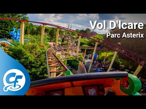 Vol D'lcare front seat on-ride 4K POV @60fps Parc Astérix Asterix