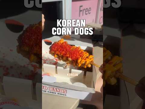 The BEST Korean corn dogs #koreancorndogs #food #foodie #streetfood #mukbang #eating #eatingasmr