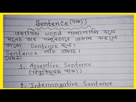 Grammar on Sentence //types of sentence// learn grammar