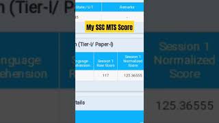 🌱 My Score Card - SSC MTS 2022 ✨ Saurav Dandotiya 🔥 #sscmts #sscmtshavaldar 💯🏹