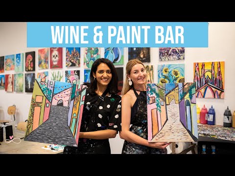 Wine + Paint Evening At Arte Bar 👩‍🎨🍷 || Fun & Unique Experiences || Infinity Platter || 2022