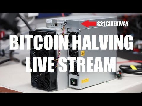 BITCOIN HALVING WATCH PARTY! & Let's choose the Bitmain S21 WINNER!