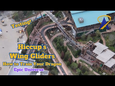 Hiccup's Wing Gliders Testing At Epic Universe!