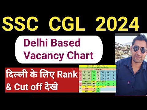 SSC CGL 2024 Vacancy Chart | Delhi Based Vacancy| Rank & cut off