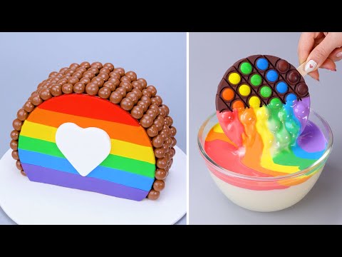 🌈 100+ Satisfying RAINBOW Cake Decorating Ideas | Tsunami Cake | Beautiful Cake Decorating For Party