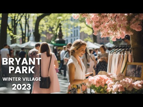 4K Walk NYC | Bryant Park Winter Village 2023 New York City [4K]  Holiday Market NYC Fall 2023!