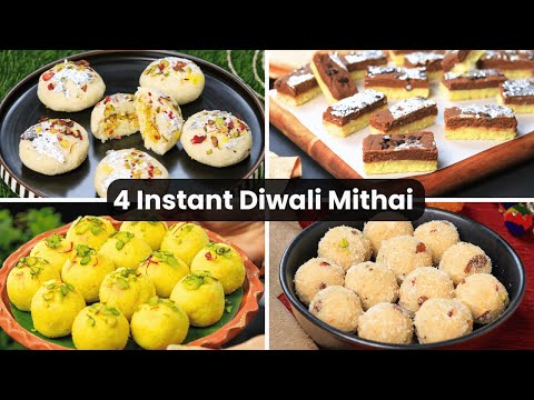 4 आसान मिठाई जो सबको पसंद आएगी | 4 Easy Sweets Recipe | MintsRecipes