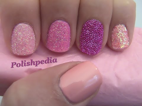 Pink Glitter Nails