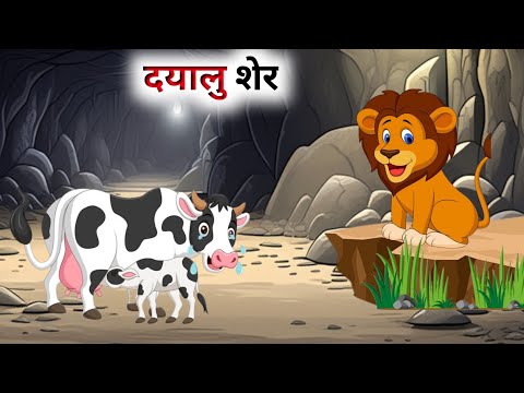 एक दयालु शेर की कहानी // Hindi Cartoon // Panchatantra Ki Kahani