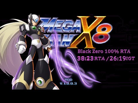 Mega Man X8 16-bit Zashiko Mod - Black Zero 100% Speedrun  38:23 RTA / 26:19.25 IGT