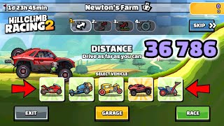 Hill Climb Racing 2 - 36786 points in NEWTON'S FARM Team Event