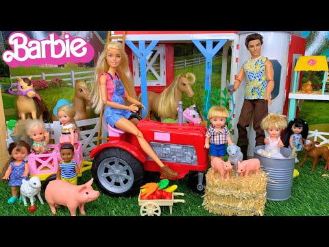 Barbie Doll School Bus Field Trip to Sweet Orchard Farm