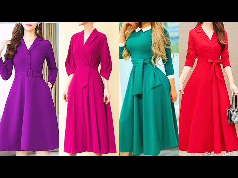 Fabulous And Trendy Ladies Plain Satin Colourful Summer Skirter Dresses